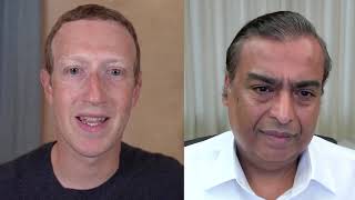 Sh Mukesh Ambani and Sh Mark Zuckerberg in discussion at Facebook Fuel For India 2020. video