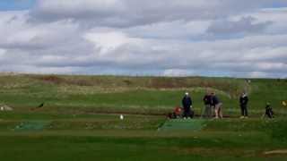 preview picture of video 'Golfer Driving Golf Course Elie And Earlsferry East Neuk Of Fife Scotland'