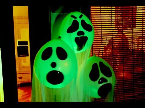 DIY Halloween Ghost Glow Balloons - Yard Decorations! Indoor Halloween Decorations 2019 Video