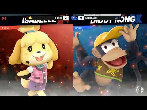 SAK NYE SSBU Losers Finals - B-Rice (Isabelle) vs JumboJack (Diddy Kong)