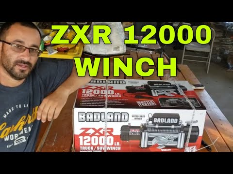 Unboxing and review of the Harbor Freight Badland ZXR 12000 lb off road truck and suv winch.