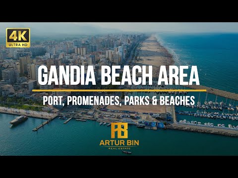 ⛵️AUGUST 2024: Gandia beach area, Grao y Puerto de Gandia - POV & aerial footage