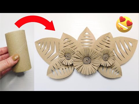You Only Need a Few Toilet Paper Rolls 🧻 Easy Wall Decoration DIY Idea 🌼 Smart Recycling Craft