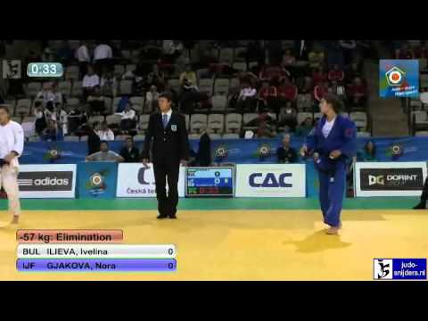 Judo 2012 European Championship U23 Prague: Ilieva (BUL) - Gjakova (IJF) [-57kg]