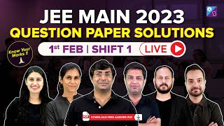 JEE Main 2023 Question Paper Solutions | 1st Feb Shift 1 |JEE Main 2023 Paper Analysis with Solution