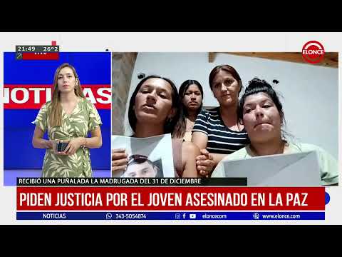Piden justicia por el joven asesinado en La Paz - 02/01/2026