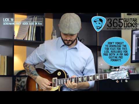 Lick 79/365 - Screaming Fast Rock Lick in Am | 365 Guitar Licks Project