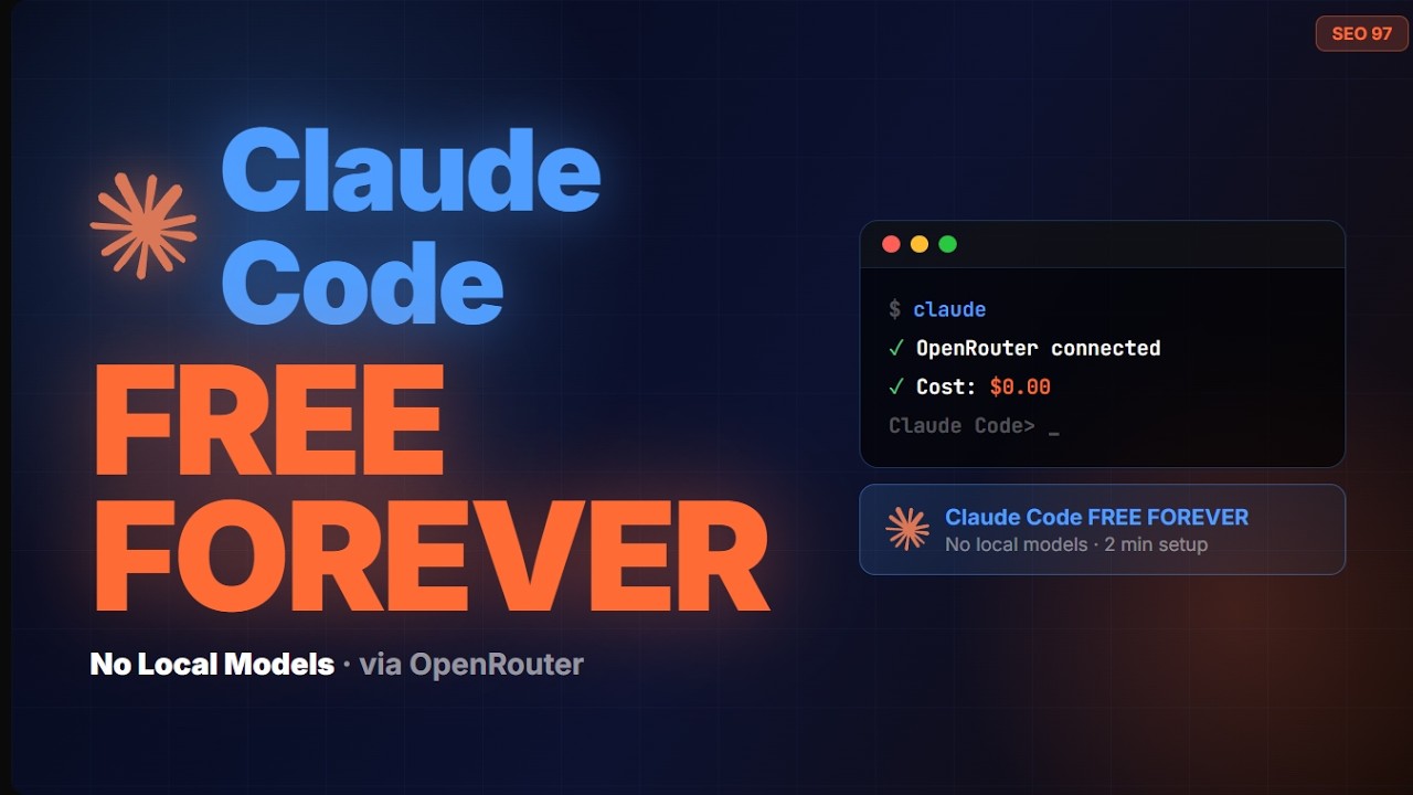 Claude Code for FREE Forever — OpenRouter Setup (2026)