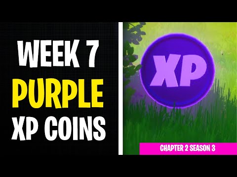 All 2 Purple XP Coins Locations Week 7 - Secret XP Coins Fortnite Chapter 2 Season 3