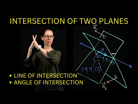 Intersection of two planes: the line and the angle, Multivariable Calculus