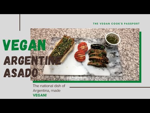 VEGAN ARGENTINE ASADO: Vegan chorizos & mushroom steaks. @thevegancookspassport