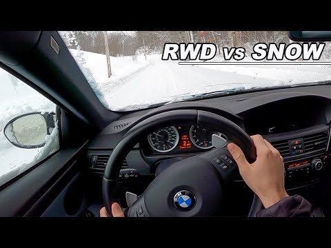 Should You Drive RWD In The Snow? - BMW E92 M3 POV (Binaural Audio)