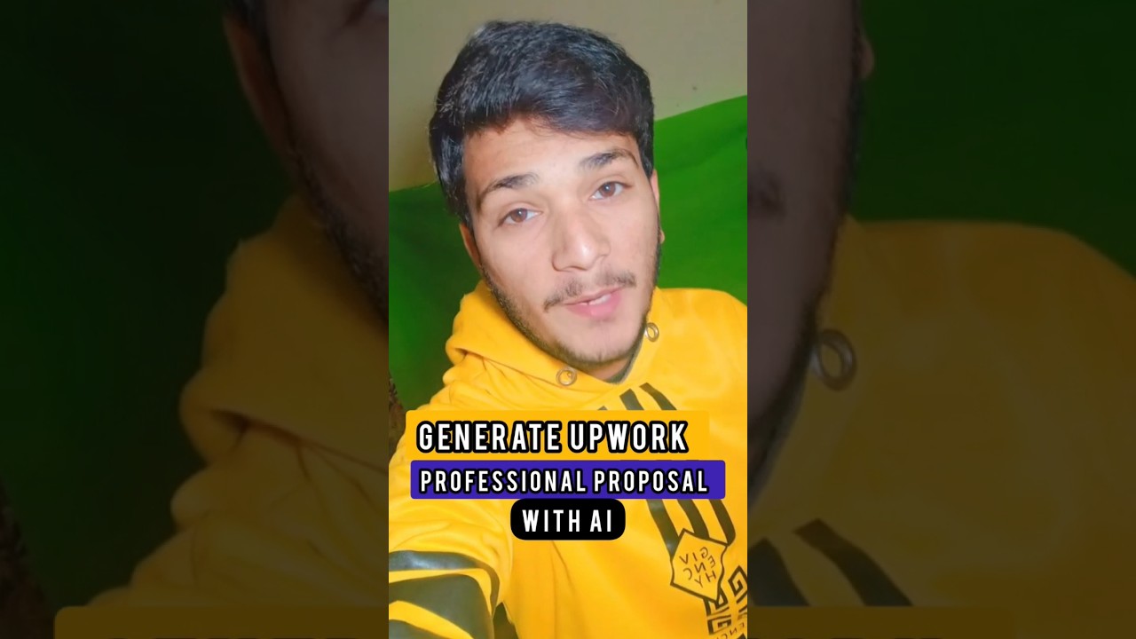 How to generate a proposal on Upwork with the help of ai  - #shorts #freelancing #viral