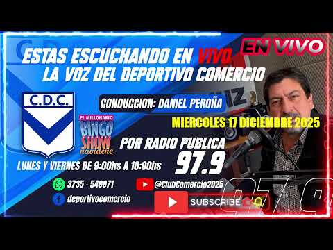 Emisión en directo de Club Comercio, Bingo Show Navideño..Santa Sylvina Chaco