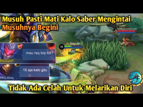 Musuh Pasti Mati Kalo Saber Mengintai Musuhnya Begini!! Pakai Build Tersakit Saber Damage Auto Rata