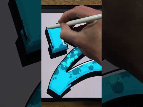 Graffiti alphabet A to Z a procreate tutorial #graffitiletters