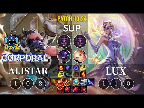 AXIZ Corporal Alistar vs Lux Sup - KR Patch 10.24