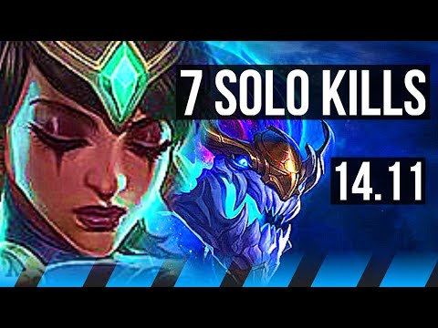 KARMA vs AURELION SOL (MID) | 7 solo kills, 8/3/13 | KR Grandmaster | 14.11