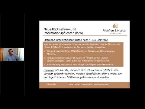 Das neue Elektrogesetz 3: Neue Rücknahme  und Informationspflichten ab 1.1.2022