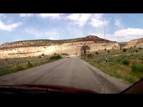 Driving from Torrey to Escalente along scenic Utah's Scenic Byway 12, time lapse