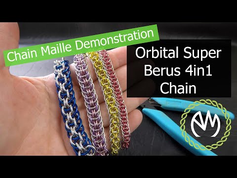 Chain Maille Weave Demonstration - Orbital Super Berus 4in1 Chain