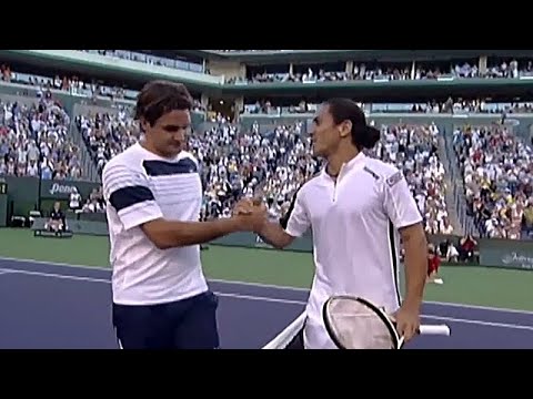Roger Federer vs Guillermo Canas 2007 Indian Wells R2 Highlights