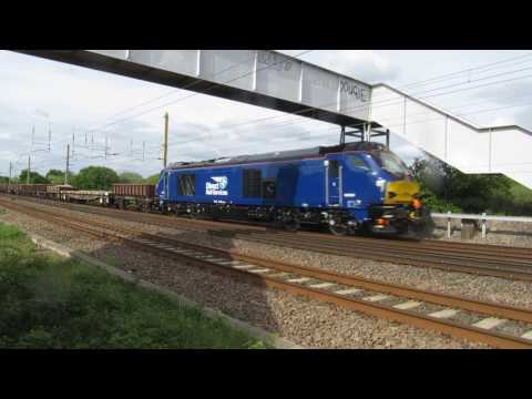 DRS 'Plain' liveried 68026 - 6K05, Balshaw Lane Jn 18/05/17