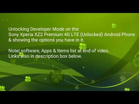 Unlocking Developer Mode & options in it (Sony Xperia XZ2 Premium 4G LTE Android Phone) Walkthrough