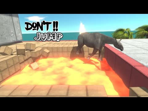 Jump Over the Lava Trap_Animal Revolt Battle Simulator||Don't Jump into Lava||#animalrevoltbattle