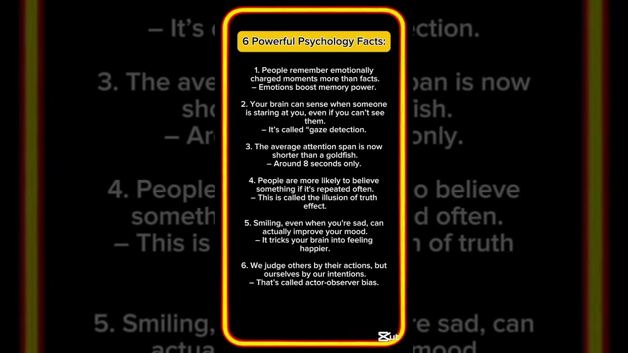6 Psychology Facts You Didn't Know!