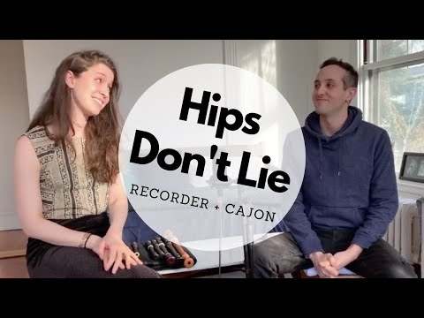 Tali and Angelo - Hips Don't Lie / Shakira (recorder and cajon)