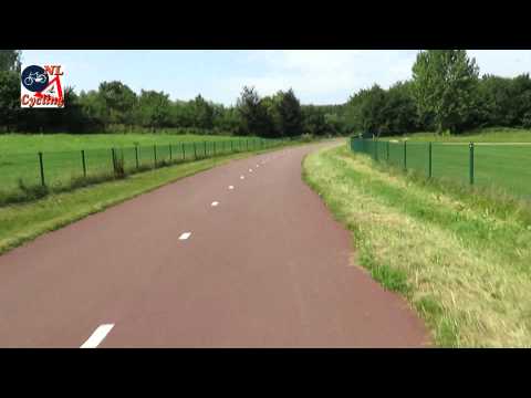 Ride on Rijnwaalpad cycling from Nijmegen to Arnhem NL (sped-up version)