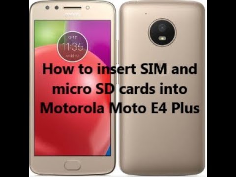 How to insert SIM and micro SD cards into Motorola Moto E4 Plus