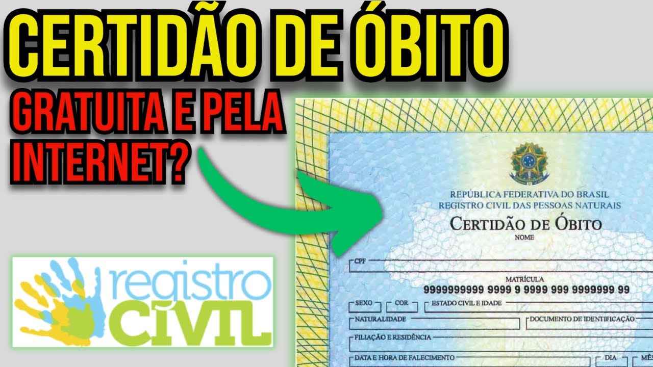 COMO EMITIR CERTIDÃO DE ÓBITO GRATUITA E PELA INTERNET?