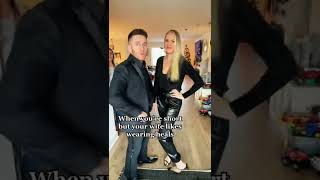 SHORT HUBBY WITH TALL WIFE WHO LIKES HEELS #shorts #marriage #married #couplegoals