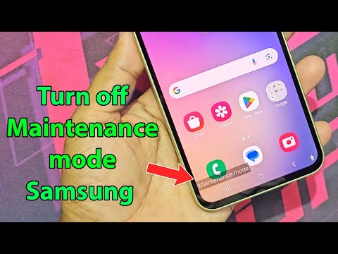 Maintenance mode samsung turn off without password