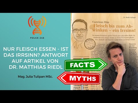 Nur Fleisch essen - ist das Irrsinn? Antwort auf Artikel von Dr. Matthias Riedl