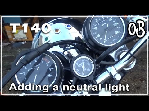 T140E Morgo Oil Pressure Gauge and Adding a Neutral Light