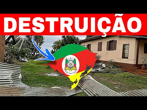🚨RIO GRANDE DO SUL sofre com TEMPORAIS na segunda-feira 27/07/26 rastro e destruição 