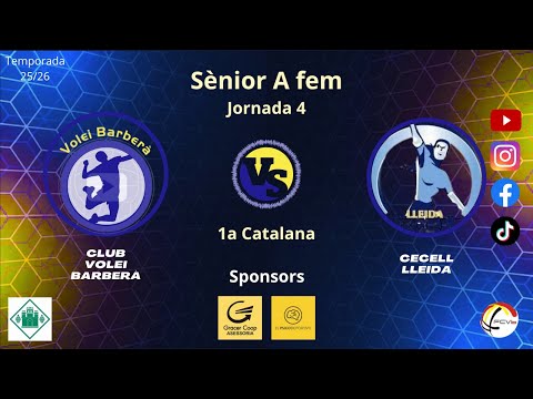 Cv Barberà vs Pips Nature Cecell Lleida, Senior A Femení, J4, 19/10/25, 1ª Catalana, #Aymibarberà!!
