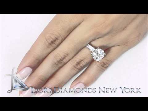 LC-009 - 6.95 Carat D-VVS1 Round Diamond Engagement Ring 14k White Gold
