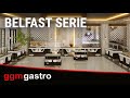 Banco per Buffet freddo BELFAST - 2000mm - con piastra di raffreddamento e rotelle
