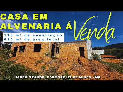 Casa em alvenaria, no Japão Grande, Carmópolis de Minas - MG.