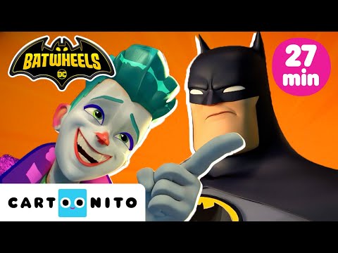 Sticky Situations and Epic Chases! Bam & Batman Battle Joker's Pranks | Batwheels | Cartoonito