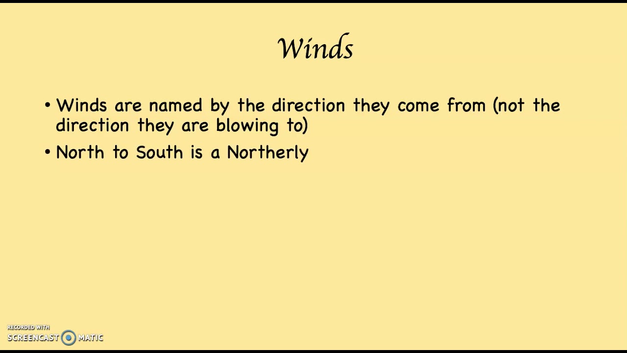 101 Lab Air Pressure, Winds