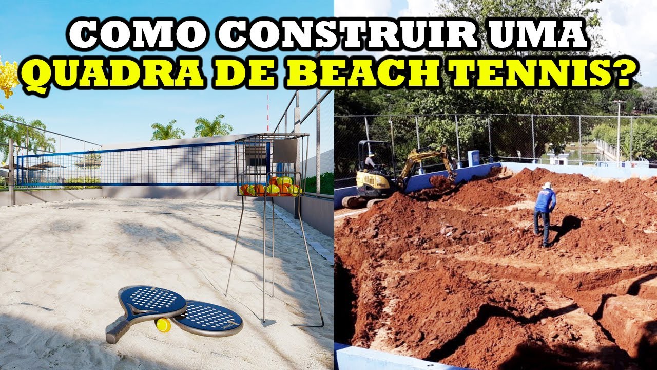 SAIBA COMO CONSTRUIR UMA QUADRA DE BEACH TENNIS E SEU ESCOAMENTO DE ÁGUA COMPLETO + MATERIAIS