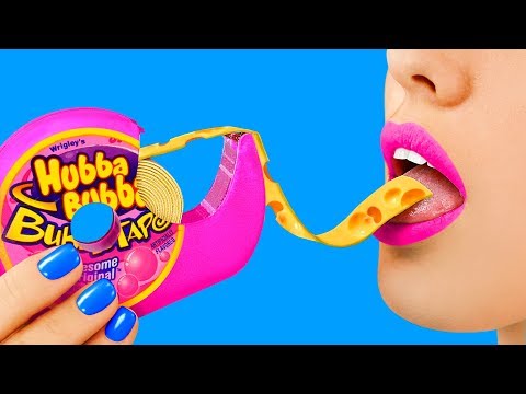 12 Edible School Supplies / Weird Ways To Sneak Food Into Class Video