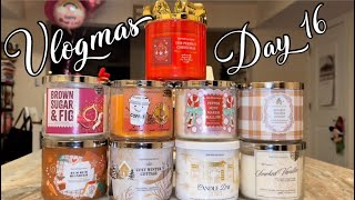 VLOGMAS DAY 16 🎄 CANDLE DAY HAPPENED 🕯️😅 BATH & BODY WORKS HAUL