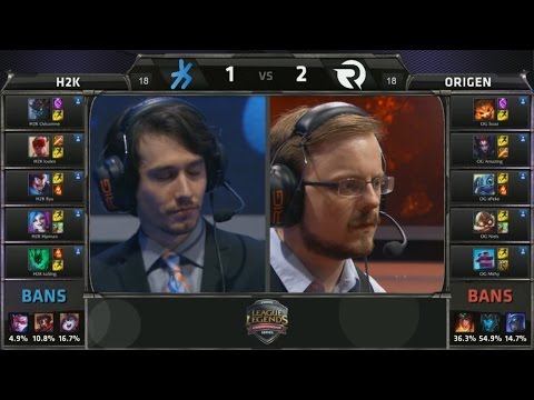 OG vs H2K Game 4 Highlights - ORIGEN vs H2K GAMING - SEMIFINAL EU LCS SUMMER 2015 PLAYOFFS