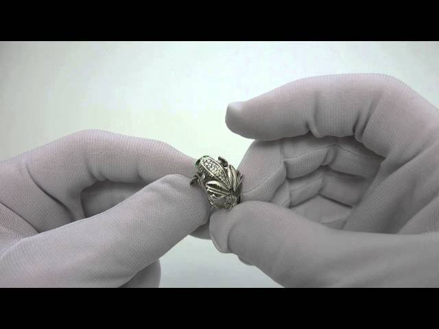 Срібна каблучка "Жаба" 81кю Відео огляд